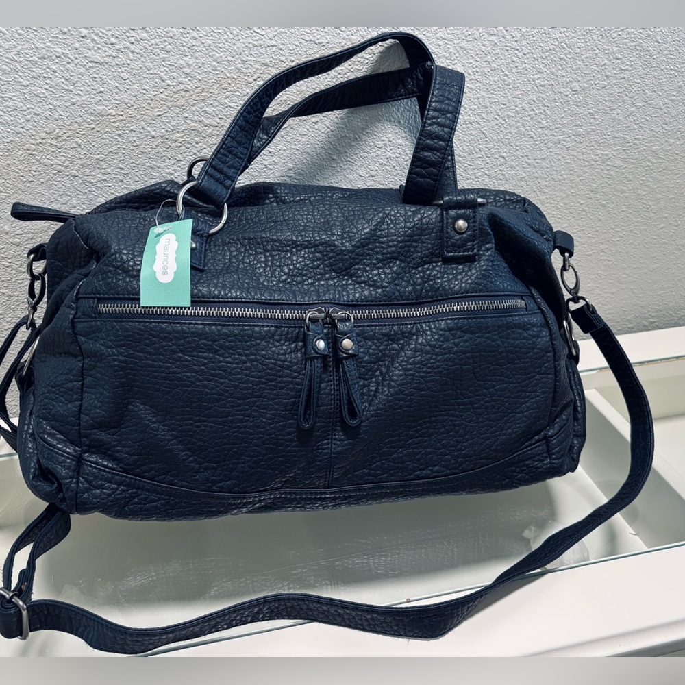 MAURICES |  LG RICH NAVY | PEBBLED LEATHER |  GYM STYLED BAG | OS | GORGEOUS ||